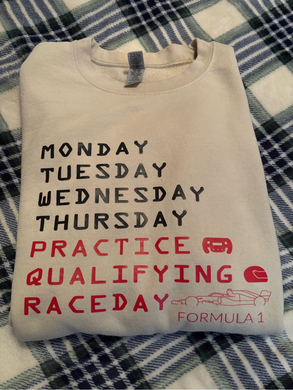 Beige Formula 1 Crewneck Sweatshirt